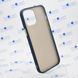 Чехол с полупрозрачной задней крышкой Matte Color Case TPU для iPhone 12 Pro Max Blue-Green