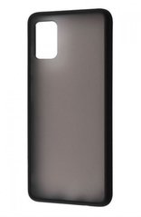 Чохол з напівпрозорою задньою кришкою Matte Color Case TPU для Samsung Galaxy A41 (A415 2020) Black