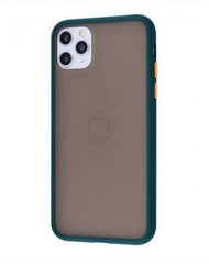 Чохол з напівпрозорою задньою кришкою Matte Color Case TPU для iPhone 11 Pro 5.8" Dark Green