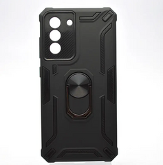Чохол протиударний Armor Case Full Camera з кільцем для Samsung G990 Galaxy S21 FE Чорний