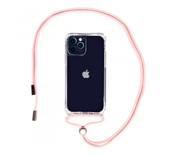 Чехол накладка TPU Cord со шнурком для iPhone 14 Pro Max Pink Sand