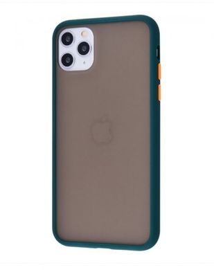Чохол з напівпрозорою задньою кришкою Matte Color Case TPU для iPhone 11 Pro 5.8" Dark Green