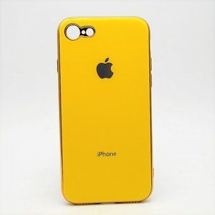 Чохол глянцевий з логотипом Glossy Silicon Case для iPhone 7/8 Yellow