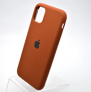 Чохол накладка Silicone Case Full Cover для iPhone 11 Коричневий