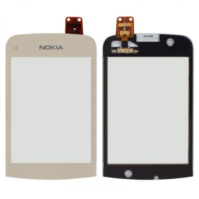 Сенсор (тачскрин) Nokia C2-03/C2-02/C2-06 золотистый HC