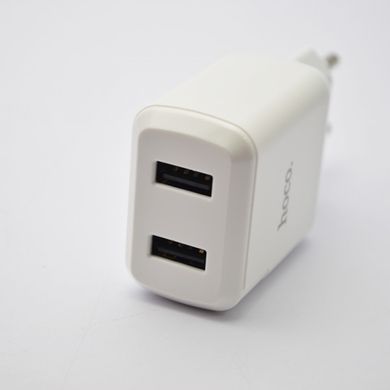 Зарядний пристрій для телефону мережевий (адаптер) Hoco N7 Speedy 2 USB 2.1A White