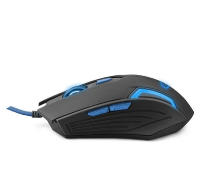 Мишка провідна з підсвіткою ігрова Esperanza MX205 Fighter Blue/Синій