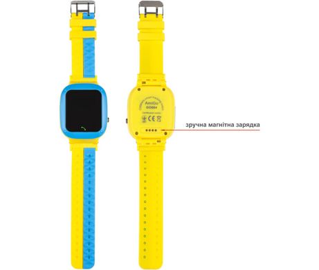 Детские смарт-часы GPS AmiGo GO004 Camera+LEO Blue Yellow