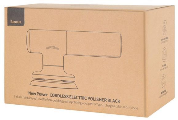 Устройство для полировки автомобиля Baseus Cordless Electric Polisher (CRDLQ-B01) Black (Черный)