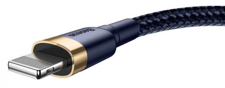 Кабель Baseus Cafule Lightning Cable 2.4A 1m Gold-Blue CALKLF