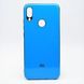 Чохол глянцевий з логотипом Glossy Silicon Case для Xiaomi Redmi Note 7 Blue