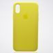 Чехол накладка Silicon Case для iPhone X/iPhone Xs New yellow/Желтый