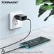 СЗУ Tornado TD-16 with Type-c cable 2USB 2.4A Black, Черный