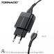 МЗП Tornado TD-16 with Type-c cable 2USB 2.4A Black, Чорний