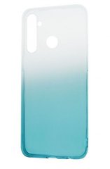 Чехол градиент Gradient Design для Realme 5 Pro (Realme Q) White-Turquoise