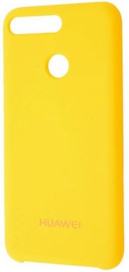 Чехол накладка Silicon Cover for Huawei Y7 2018 Yellow Copy