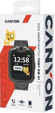 Смарт часы детские  GPS Canyon Kids Sandy KW-31 Black