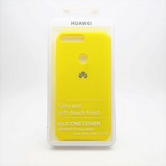 Чохол накладка Silicon Cover for Huawei Y7 2018 Yellow Copy