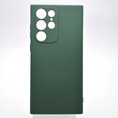 Чехол накладка Silicon Case Full Camera для Samsung G908 Samsung S22 Ultra Dark Green