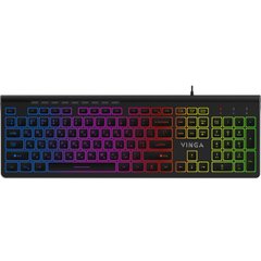 Игровая проводная клавиатура с RGB подсветкой Vinga KB460 Черная