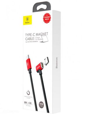 Кабель Baseus Magnet cable (Side insert) для Type-C 1.5M Red+Black CATBL-91