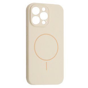 Чехол накладка Silicon Case Slim MagSafe Full Camera для Apple iPhone 15 Pro Antique white