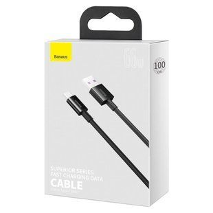 Кабель USB Baseus Superior Series Type-c 66W 1M Black CATYS-01