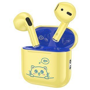 Дитячі бездротові навушники TWS (Bluetooth) Hoco EW112 Yellow (Жовтий)