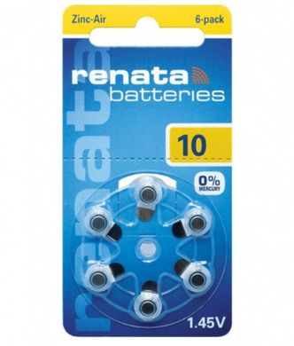 Батарейка Renata ZA10 (1 штука)