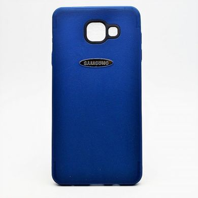 Чехол силикон TPU Leather Case Samsung A710 Galaxy A7 Blue тех. пакет