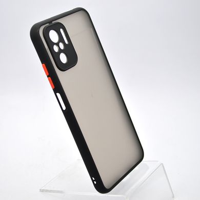 Чехол с полупрозрачной задней крышкой Matte Color Case Full Camera Xiaomi Redmi Note 10/Note 10s Черный