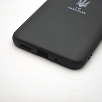 Чохол з патріотичним принтом Silicon Case Print Тризуб для Xiaomi Redmi 9C/Redmi 10A Black