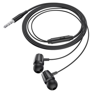 Навушники провідні з мікрофоном Hoco M88 Graceful universal 3.5mm Black/Чорний