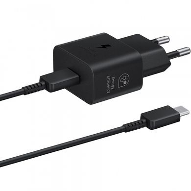 СЗУ Samsung EP-T2510XBEGEU 25W Power Adapter + Type-C to Type-C cable Black, Черный