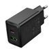 Мережевий зарядний пристрій Hoco N71 PD30W+QC3.0 Gan Black