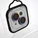Защитное стекло на камеру Metal Shine для iPhone 15/15 Plus Rainbow
