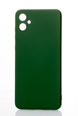 Чехол накладка Silicon Case Full Camera для Samsung A05 Galaxy A055 Dark Green/Темно-зеленый