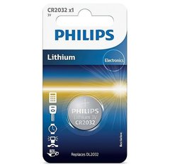 Батарейка Philips CR2032 3V Lithium BLI 1 (1 штука)