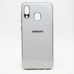Чохол глянцевий з логотипом Glossy Silicon Case для Samsung A205/A305 Galaxy A20/A30 White