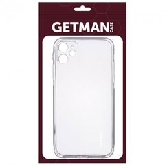 Силиконовый прозрачный чехол накладка TPU Getman для iPhone 12 Transparent/Прозрачный
