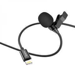 Микрофон-петличка Hoco Lavaller L14 Lightning Black, Черный