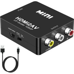 Переходник конвертер HDMI2AV HDMI (M) to AV (тюльпан) (P) Black