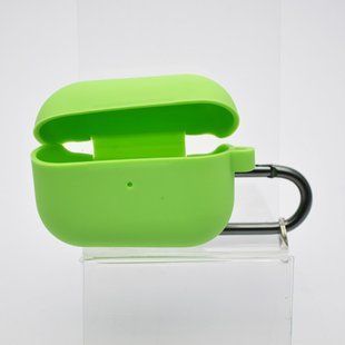 Чехол с карабином Silicon Case для AirPods Pro Green