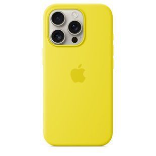 Чехол накладка Silicon Case с MagSafe Splash Screen для Apple iPhone 16 Pro Star Fruit (Желтый)