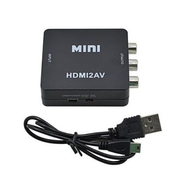 Переходник конвертер HDMI2AV HDMI (M) to AV (тюльпан) (P) Black