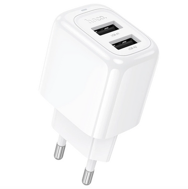 Сетевое зарядное устройство Hoco CS51A 2USB 2.44A White