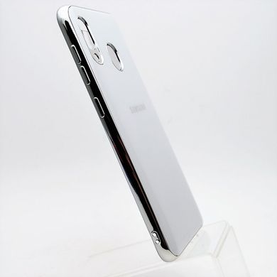 Чехол глянцевый с логотипом Glossy Silicon Case для Samsung A205/A305 Galaxy A20/A30 White