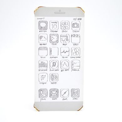Чехол с рисунком (принтом) Remax Tsunami PC Case для iPhone 6/6s Gold