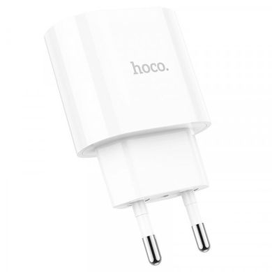 Блок живлення (адаптер) Hoco C95A Lineal (Type-C PD20W / USB QC3.0) White