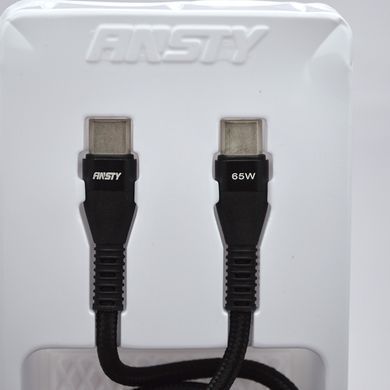 Кабель ANSTY ANS-88-PT Nylon Type-C to Type-C 65W 2M Black